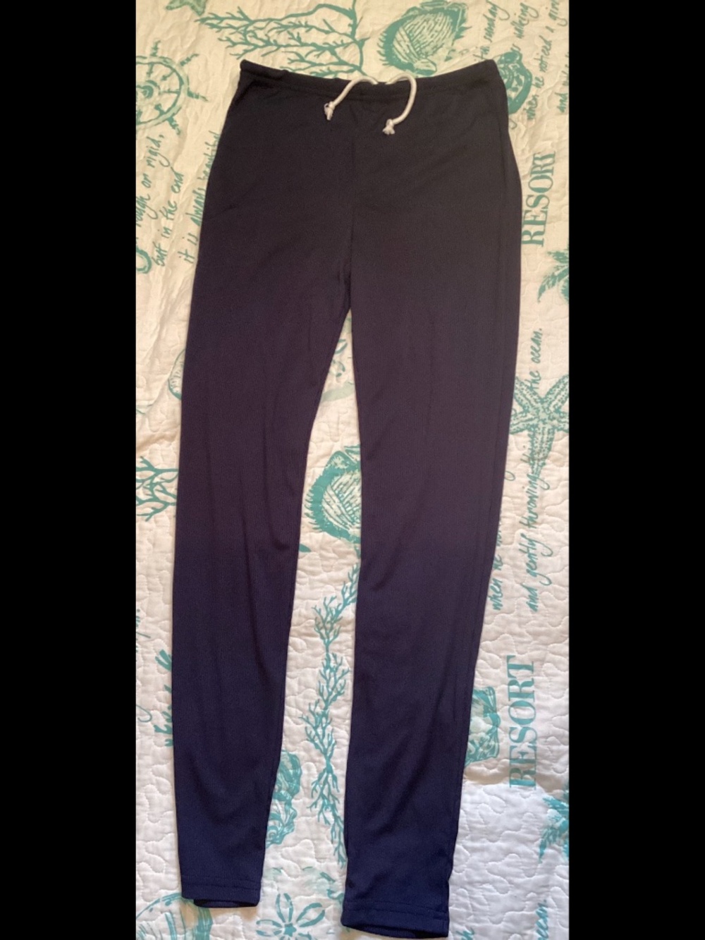 Small  navy blue stretch lounge pants - Picture 2 of 5
